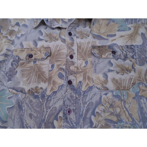 Vintage Liberty Realtree Camouflage Mens Size XXL Camo Button Up Hunting Shirt - Picture 2 of 13